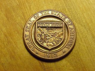 1863 - 1963 Arizona Territorial Centennial Bronze Token Medal.