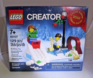 Lego 40107 Lego Creator Winter Skating Scene 2014 Limited Ed.  2 Exclusive Minifg