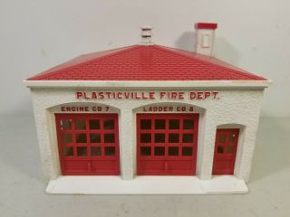 Vtg.  Bachmann Plasticville Fh - 4 O Scale Fire Dept.  Station Building