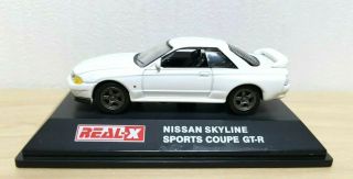 Real - X 1/72 NISSAN SKYLINE GT - R BNR32 R32 WHITE diecast car model 2