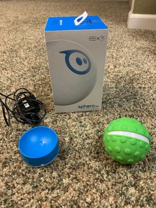 Sphero 2.  0 App Controlled Robotic Ball Bluetooth With Green Nubby Protector