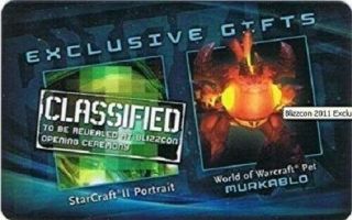 Blizzcon 2011 Wow World Of Warcraft Murkablo Pet Loot Card Code -