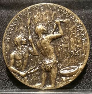 1997 Mammoth Cave National Park Centennial Medal Token Indian Coin Cave Life