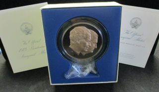 1973 Solid Bronze Proof 2 - 3/4 " Nixon/agnew Presidential Inaugural Medal