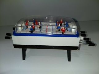 Mini Rod Dome Bubble Table Hockey W/ 2 Pucks (rare - 1997) Basic Fun