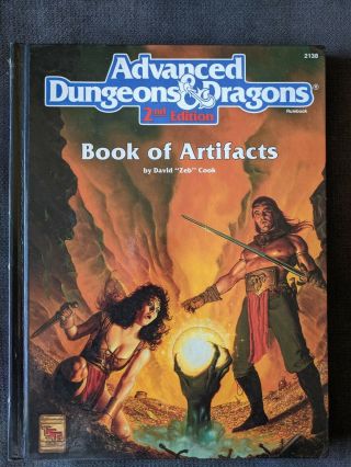 2nd Edition 1993 Ad&d: Book Of Artifacts Hardcover