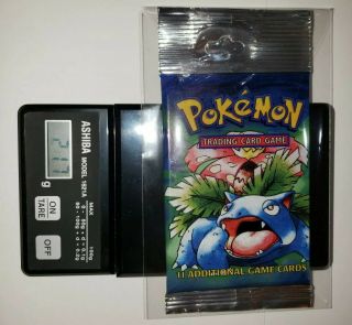One (1) Pokemon Base Set Factory Booster Pack - Venusaur Picture On Front