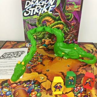 Dragon Strike Board Game Complete Motorized Neck Sweepin Action MB 2002 2