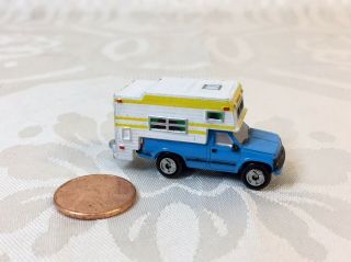 Vintage Galoob Micro Machines Chevrolet ​chevy Camper Blue Pickup Truck Rare
