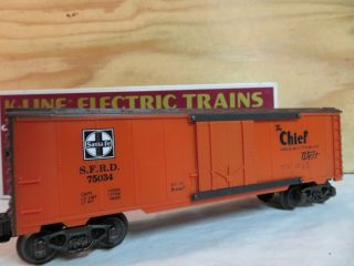 K - Line Train Santa Fe The Chief Map 4 Railroad Reefer Car W/box 75034