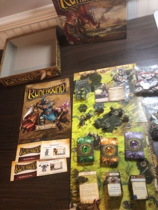 Runebound 3rd Edition Board Game with Gilded Blade and Mountains Rise expansions 2