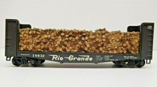Rio Grande D & Rgw 14632 Ho Scale Bulk Head Flat Car With Pulp Wood Load