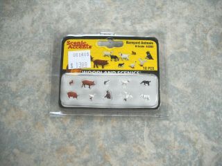Woodland Scenics / Scenic Accents N Scale Barnyard Animals Set A2202