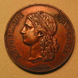 French Marianne / Centennial Universal Exhibition 1789 / Bronze Medal By Barre