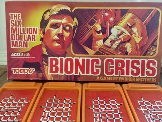 Complete Bionic Crisis Board Game - The Six Million Dollar Man - 1976 - Rare