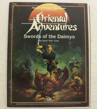 OA1 SWORDS OF THE DAIMYO Oriental Adventures AD&D 1st Edition 1e - includes MAP 2