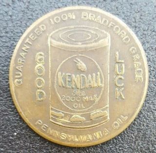 Usa.  Pennsylvania.  Kendall Oil.  The 2000 Mile Oil.  Good Luck Token.