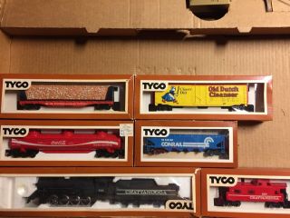 Vintage Tyco Electric Train Steam Engine 638 & Chattanooga Tender Ho Scale,  Cars