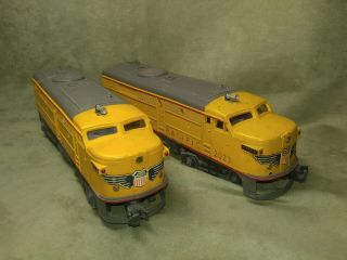 Lionel No.  2023 Union Pacific Alco " A " Powered Diesel Locomotive,  Yellow/gray Set