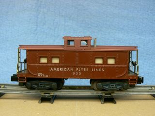 Vintage American Flyer Lighted Red Caboose 930
