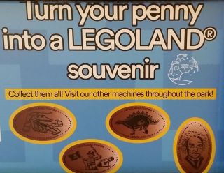 Legoland Florida Imagination Center Complete Set Of 4 All Copper Pressed Pennies