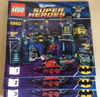 Lego Dc Heroes 6860 The Batcave With Minifigures Great