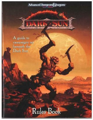 Tsr Dark Sun Dark Sun (1st Edition) - Rules Book Only Sc Fair