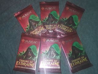 Mtg Magic The Gathering Throne Of Eldraine Collector Packs (6)