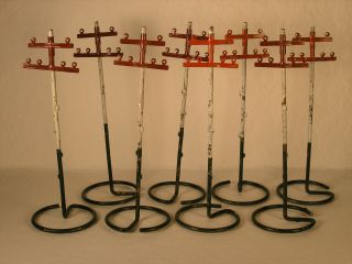 Vintage O Gauge Set Of 8 Power Poles,  All Metal Construction (8.  5 " Tall)