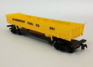 Mckeesport Coal Co.  291 Dump Car,  Life - Like,  Ho Scale Train Freight Car,  Yellow