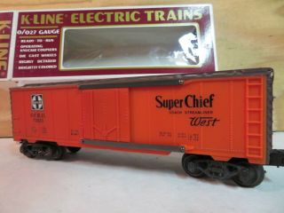 K - Line Train Santa Fe 3 Chief Railroad Reefer Car W/box 75033