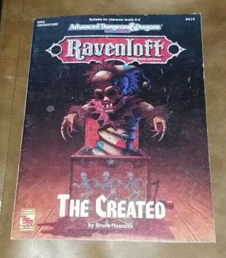 1993 Tsr Ad&d 2nd Ed Rm2 Ravenloft The Created 9414 Dungeons Dragons Module