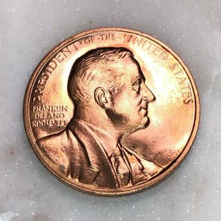 Franklin Delano Roosevelt (fdr) Inaugural Bronze Medal Coin Token