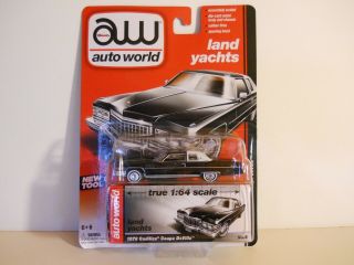 Auto World - 1/64 - 1976 Cadillac Coupe Deville " Land Yachts " - Rr Tires - Black