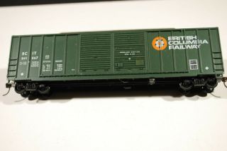 British Columbia Railway Steel Double Door Box Car Ho Scale 1:87 Assembled