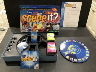 DISNEY 2nd edition SCENE IT the DVD Board game 100 COMPLETE & 2