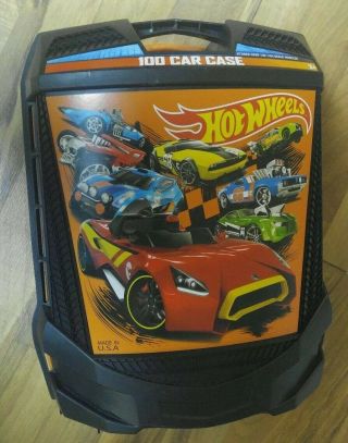 Hot Wheels 100 Car Carrying Case W/ Wheels Matchbox Box Storage Kids 22 " Tall