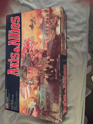 Axis And Allies Board Game Milton Bradley 1st Edition 1984 Mostly Complete