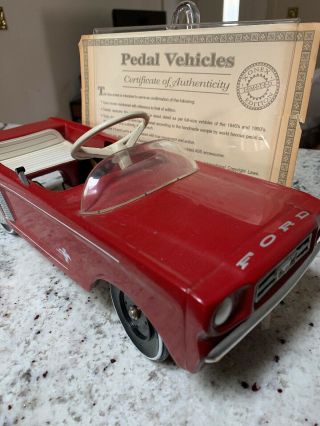 1964 1/2 Ford Mustang 1:3 Die Cast Metal Pedal Car.  1,  725/10,  000