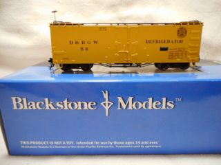 Blackstone Hon3 Scale D&rgw 30 Ft.  Refrigerator Car No.  56