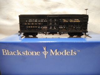 Blackstone Hon3 Scale D&rgw 30 Ft.  Stock Car,  Weathered 5586