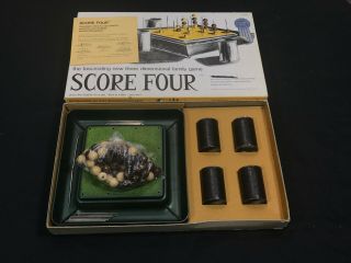 1968 Score Four Strategy Board Game Three Dimensional Family Game 400