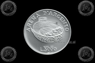 Italy (l.  3000) 1973 (arena Di Verona - Ente Lirico) Silver Medal (ag 800) Unc