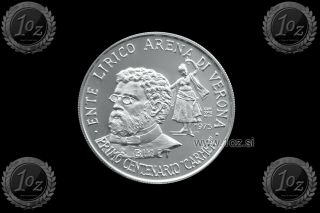 Italy (l.  5000) 1975 (arena Di Verona - Bizet) Silver Medal (ag 800) Unc