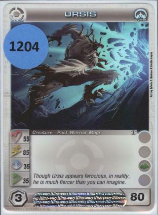 (cc - 1204) Ursis Chaotic Card Ultra Rare - Code - 55/85/35/35/80