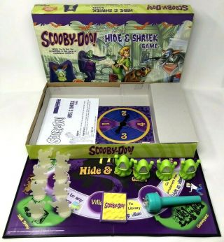 Scooby Doo Hide & Shriek Board Game Light Up Monster Ghost Complete Cib