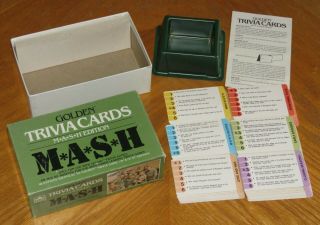 Vintage 1984 Golden Mash Trivia Game Card Set - Complete &