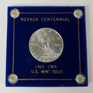 1864 - 1964 Nevada Centennial John William Mackay 36th State Commem Token Cbx3nc43