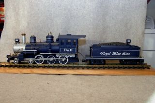 Bachmann B&o Baltimore & Ohio Royal Blue Line 4 - 6 - 0 Steam Engine G Scale