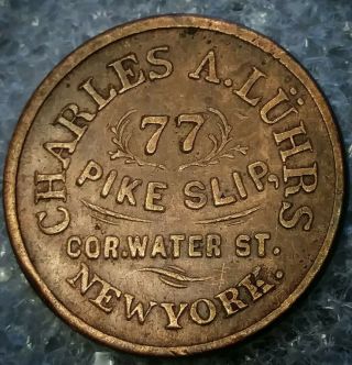 1863 Charles A.  Luhrs Ny630ar/1a (r - 3) Pike Slip - York City,  Ny - Cleaned